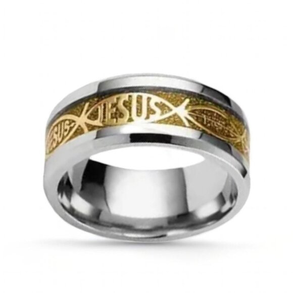 Jewelry - NEW - STAINLESS STEEL SIZE 7 FAITH RING - OPTION SZ7-3